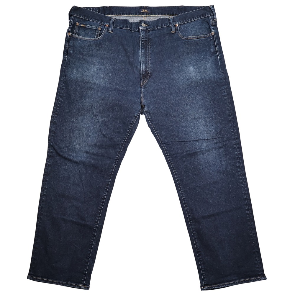 POLO RALPH LAUREN Men's Size 46Bx30 Dark Wash Hampton Relaxed Straight Fit Jeans